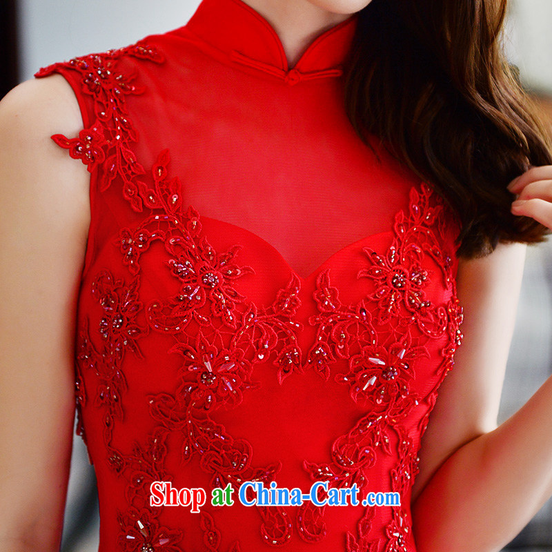 2015 autumn and winter new wedding dresses wedding dresses fashion dresses red crowsfoot, toast for serving red tail 15 CM 173 - M, garden, shopping on the Internet
