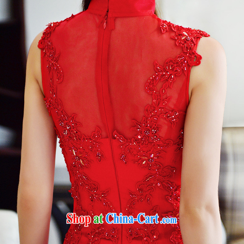 2015 autumn and winter new wedding dresses wedding dresses fashion dresses red crowsfoot, toast for serving red tail 15 CM 173 - M, garden, shopping on the Internet