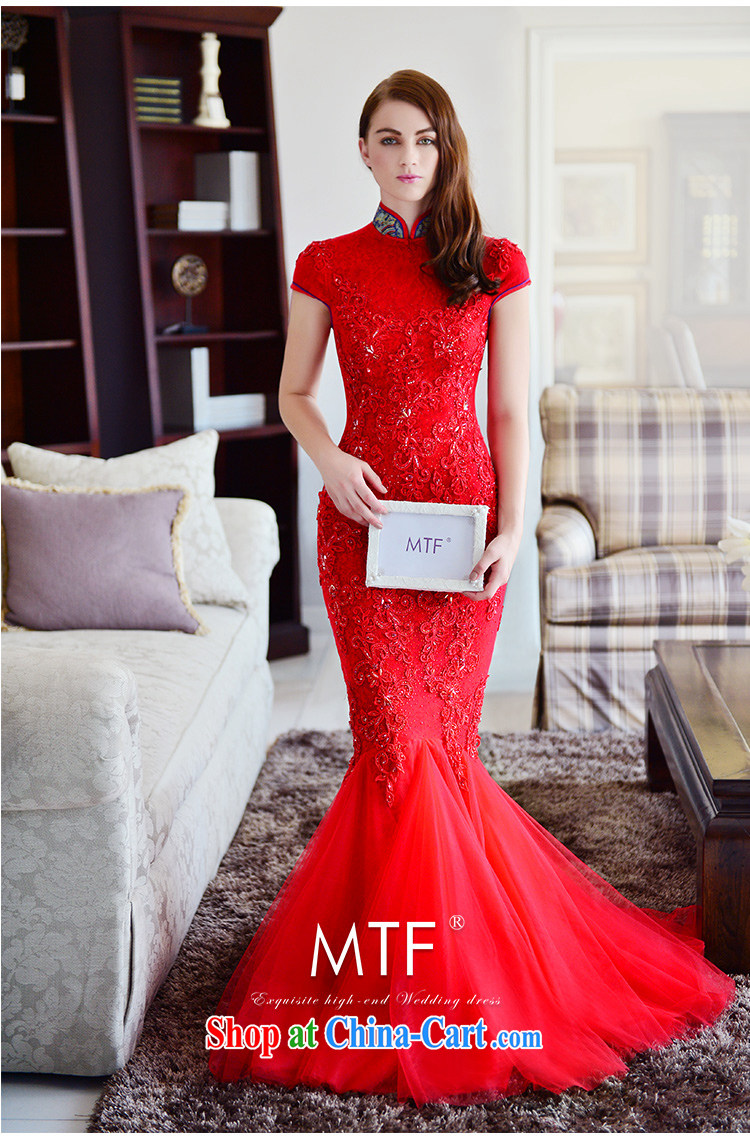 Full court, bridal cheongsam dress 2015 new winter, and for red packets and crowsfoot lace trailing long bows. Red Tail 30 CM 173 - M pictures, price, brand platters! Elections are good character, the national distribution, so why buy now enjoy more preferential! Health