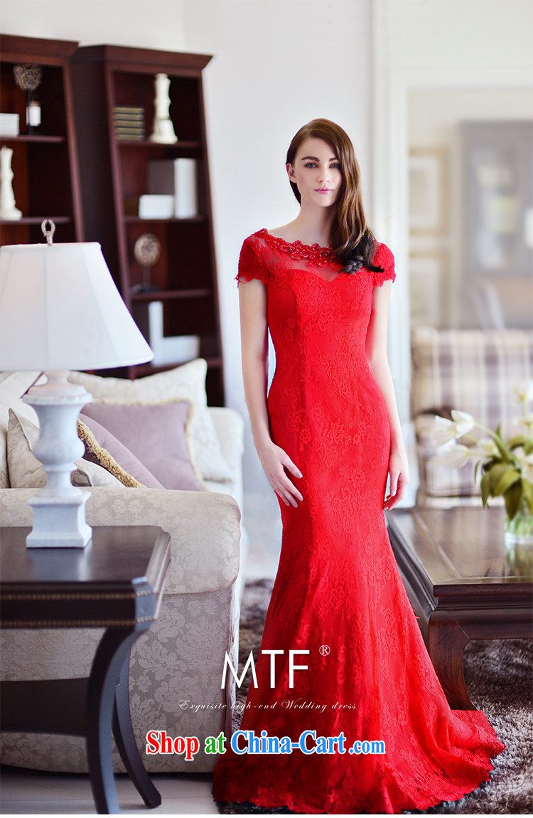2015 new Garden autumn and winter bridal red crowsfoot package shoulder tail toast wedding service long dress red tail 15 CM 173 - M pictures, price, brand platters! Elections are good character, the national distribution, so why buy now enjoy more preferential! Health