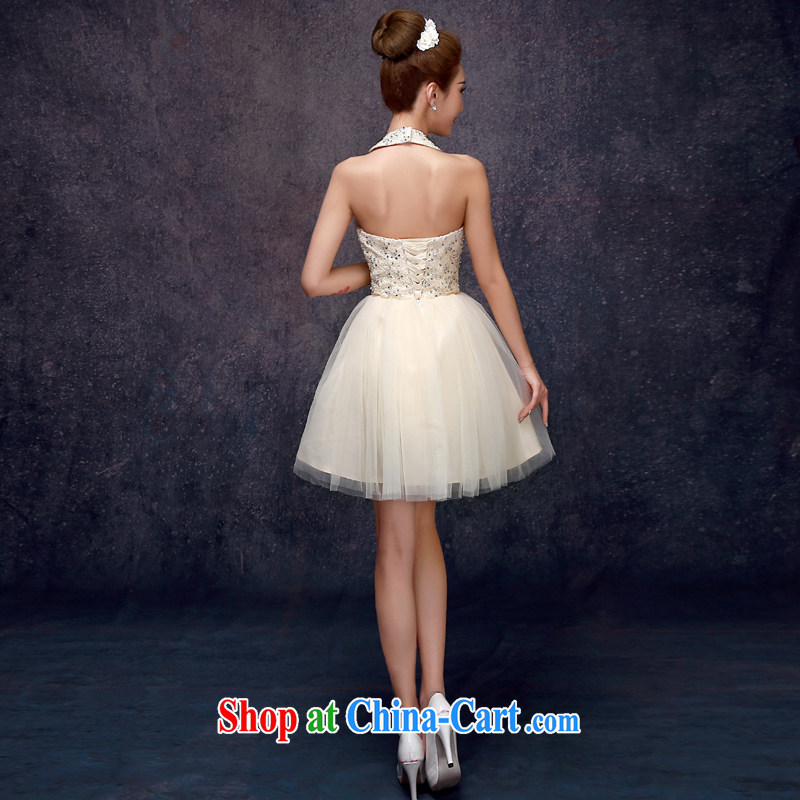 A good service is 2015 new summer short, sister's bridesmaid dress dress bridesmaid with small dress champagne color champagne color 2 XL, good service, and, shopping on the Internet