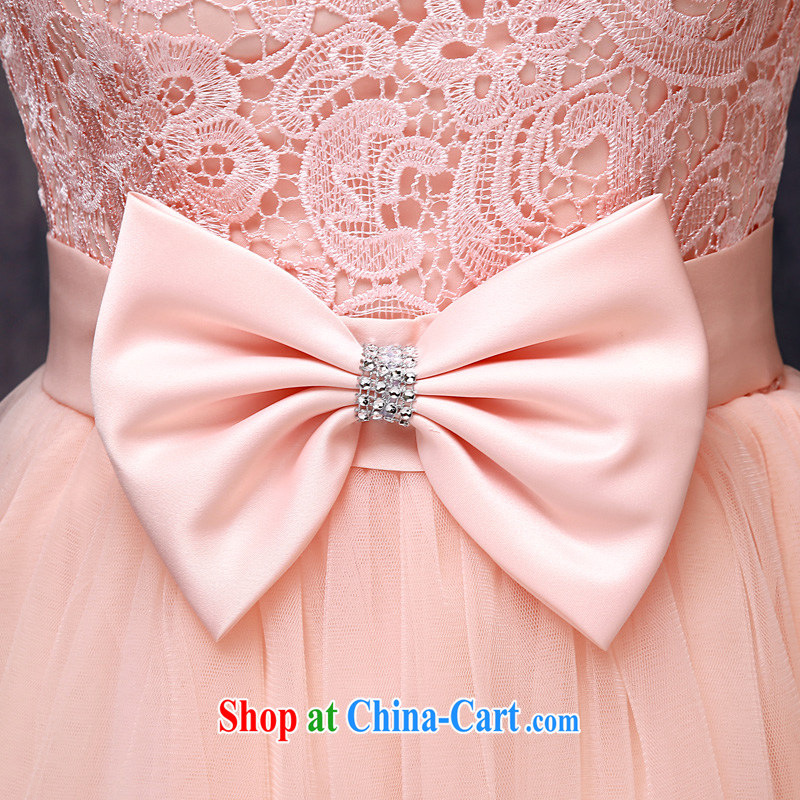 A good service is 2015 new summer sister's bridesmaid dress short skirt, small dress pink bridesmaid with short - pink M, good service, and, shopping on the Internet