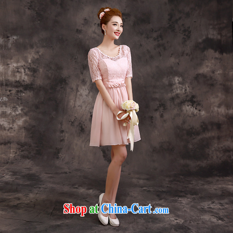 A service is a good summer 2015 new sister's bridesmaid dress short skirt, small dress bridesmaid with pink D 04, a sleeve 2 XL, good service, and shopping on the Internet