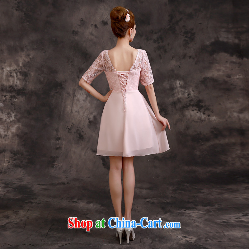 A service is a good summer 2015 new sister's bridesmaid dress short skirt, small dress bridesmaid with pink D 04, a sleeve 2 XL, good service, and shopping on the Internet