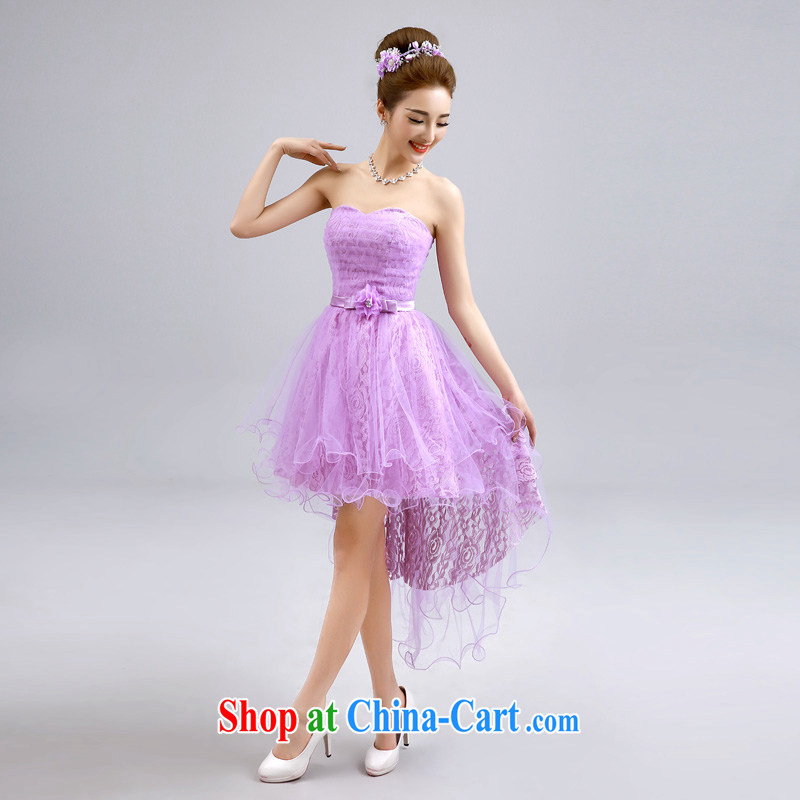 A service is a good summer 2015 new short, accompanied by her husband's sister skirt small dress bridesmaid fitted Evening Dress purple F 06 - 606 Mary Magdalene chest with tail 2 XL, good service, and, shopping on the Internet
