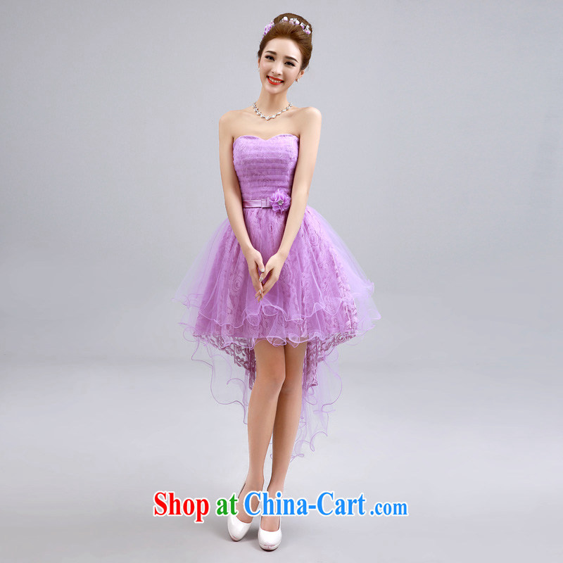 A service is a good summer 2015 new short, accompanied by her husband's sister skirt small dress bridesmaid fitted Evening Dress purple F 06 - 606 Mary Magdalene chest with tail 2 XL, good service, and, shopping on the Internet
