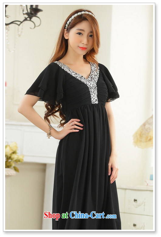 Constitution, 2015 new high-end atmosphere annual horn cuff, V collar XL female small dress thick sister Europe focus snow woven long skirt dress black large XL 3 160 - 180 Jack pictures, price, brand platters! Elections are good character, the national distribution, so why buy now enjoy more preferential! Health