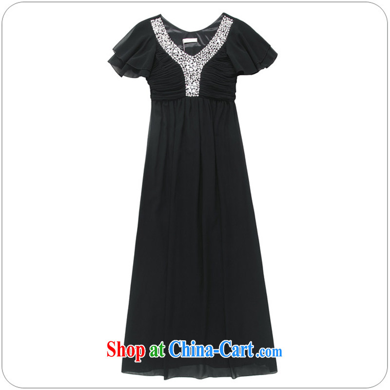Constitution, 2015 new high-end atmosphere annual horn cuff on-chip V collar XL female small dress thick sister Europe focus snow woven long skirt dress black large XL 3 160 - 180 jack, constitution, and shopping on the Internet
