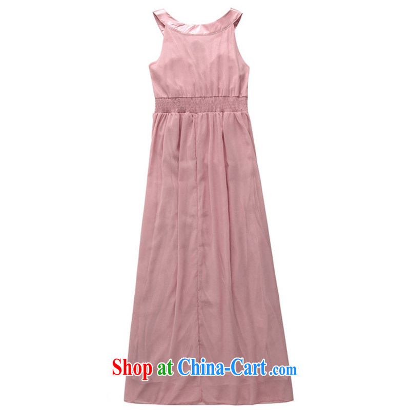 Constitution, 2015 new, high-end European and American purely manual staple the Pearl Light drill long dress XL ladies dress mm thick snow woven summer banquet dress pink large XL 3 160 - 180 jack, constitution, and, shopping on the Internet
