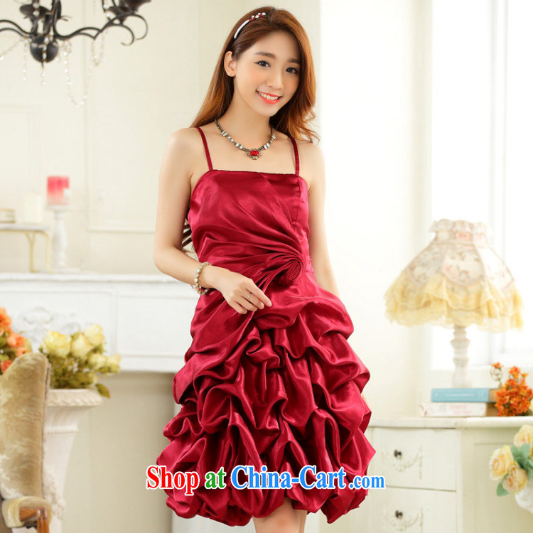 Constitution, 2015 new stylish evening dress straps as well as performance increases, female lantern skirt the small wedding dresses bridesmaid dress and sister mm thick dresses wine red large XL 3 160 - 180 Jack pictures, price, brand platters! Elections are good character, the national distribution, so why buy now enjoy more preferential! Health