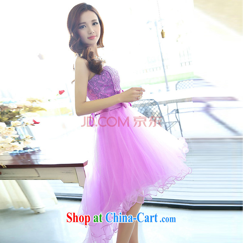 and the United States, welcoming 2015 new female former short long bridal load down the dress dress wedding wedding dress 1520 purple XL, the United States welcomes and Jacob (meixinya), shopping on the Internet