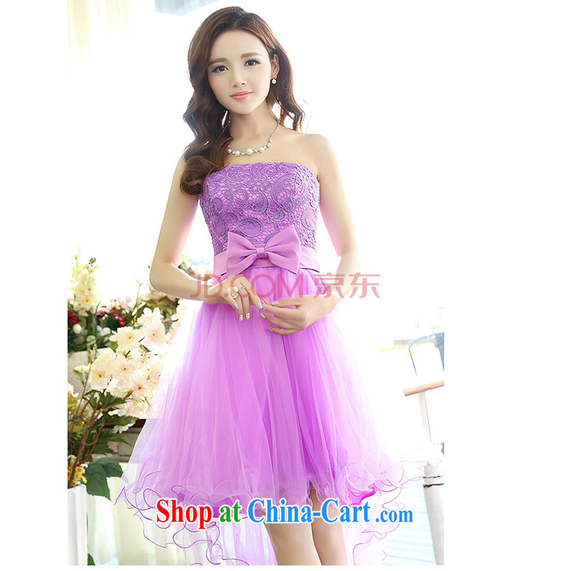 and the United States, welcoming 2015 new female former short long bridal load down the dress dress wedding wedding dress 1520 purple XL, the United States welcomes and Jacob (meixinya), shopping on the Internet