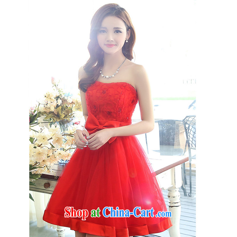 The Yan, Jacob 2015 spring and summer new bride with red wiped his chest shaggy dresses wedding dresses 1519 red XL, the United States welcomes Jacob (meixinya), shopping on the Internet