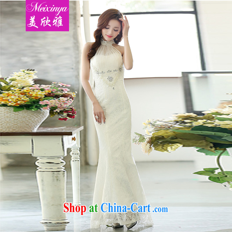 The Yan, 2015 new exclusive fashion the Mona Lisa root Dinner Dance chair dress dresses wedding bridal dresses 1513 white XL