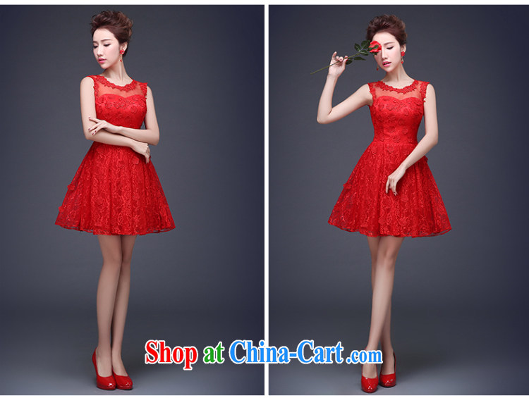 100 the ball wedding dresses new 2015 Red double-shoulder lace bridal toast clothing dress winter short, the wedding dress female Red XL pictures, price, brand platters! Elections are good character, the national distribution, so why buy now enjoy more preferential! Health