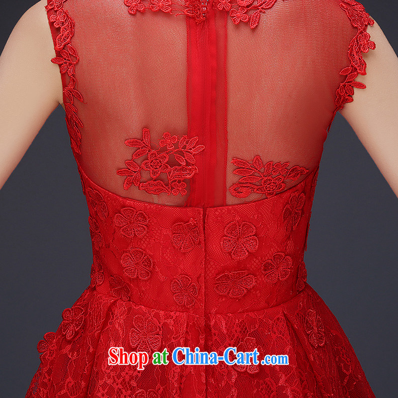 100 the ball wedding dresses new 2015 Red double-shoulder lace bridal toast clothing evening dress winter short, the wedding dress female Red XL, 100-ball (Ball Lily), online shopping