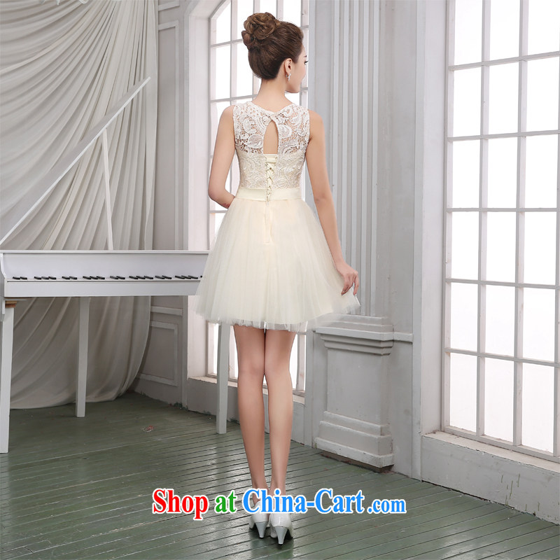 100 the ball bridesmaid dress new, summer 2015 Sau San short bridesmaid dresses in bridesmaid sisters served as Annual Meeting banquet show moderator small dress girl champagne color M, 100-ball (Ball Lily), online shopping