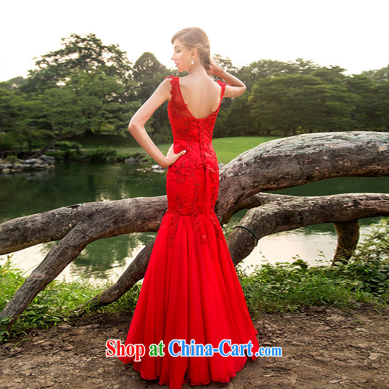 The bride's wedding dresses 2015 new crowsfoot dress red dress Royal sister 244 made 25 day shipping, the bride, shopping on the Internet