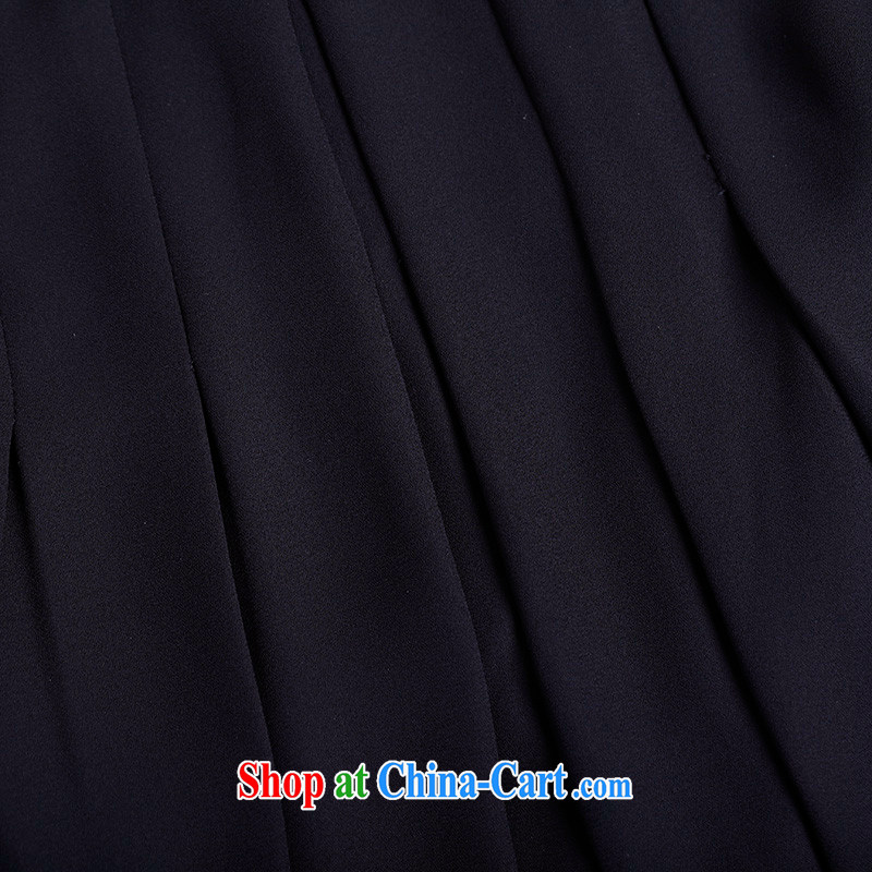 BBLLUUEE toner blue wardrobe 2015 summer new dress elegant snow-woven a waist long skirt fairy dresses black XL, Pink Blue wardrobe, and shopping on the Internet