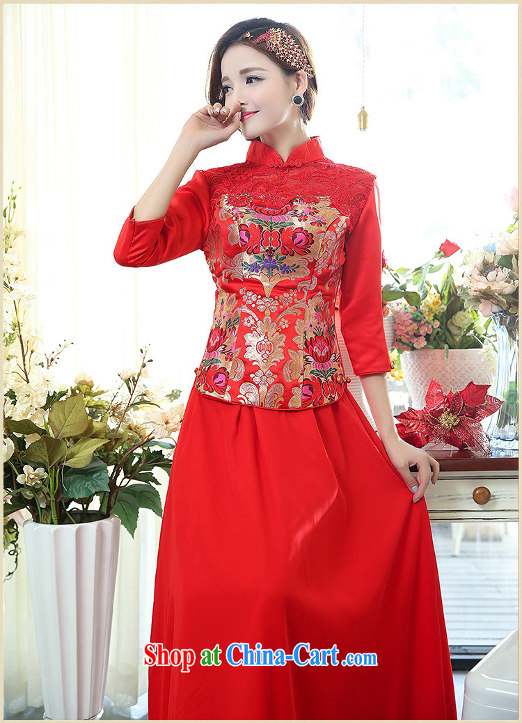 Arrogant season fall 2015 bridal wedding dress two-piece back door bows kit kit Chinese Dress embroidery red wedding with picture color XXXL pictures, price, brand platters! Elections are good character, the national distribution, so why buy now enjoy more preferential! Health