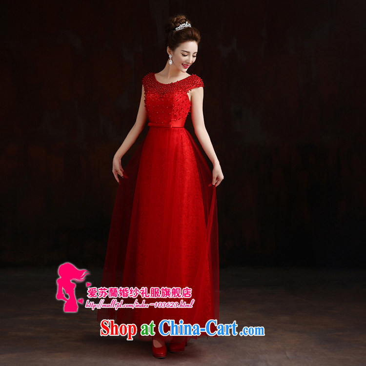 new bride's shoulders dress Evening Dress manually the bead dress banquet toast dress stylish beauty dress red XXXL pictures, price, brand platters! Elections are good character, the national distribution, so why buy now enjoy more preferential! Health