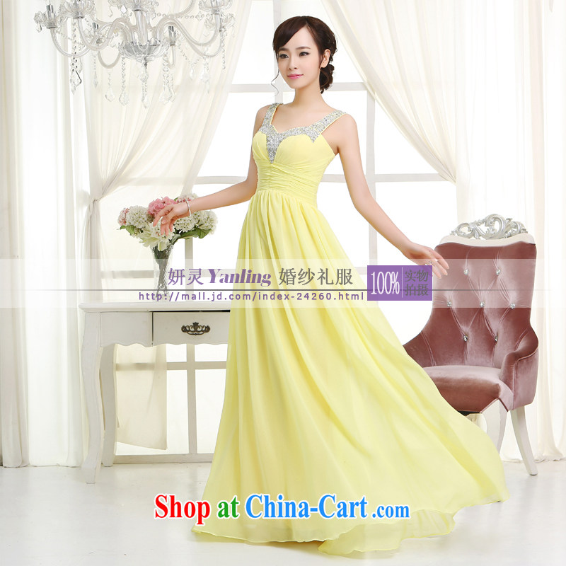 The Spirit/YL 2014 new bride wedding dresses Evening Dress toast serving long - 14,042 light yellow XXXXL, her spirit (Yanling), online shopping