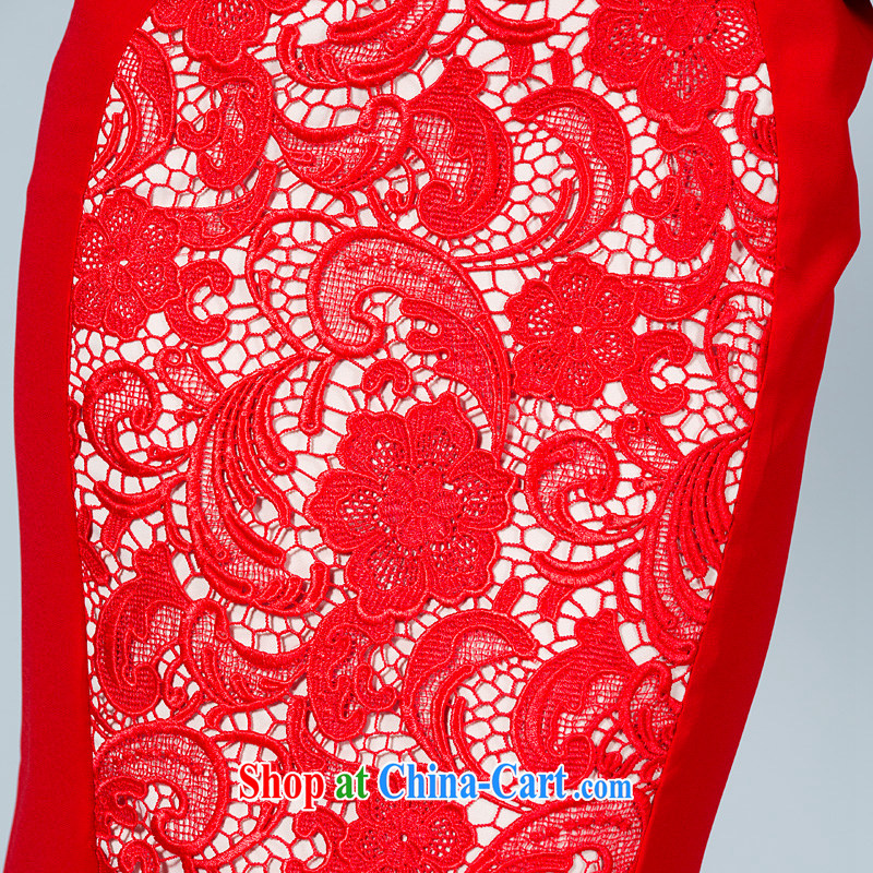 A yarn wedding dresses new lace lace short skirt dress toast clothing dresses 2015 new 30230852 red L stock code 165 /88 A, a yarn, shopping on the Internet