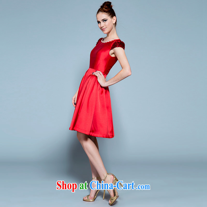 A yarn wedding dresses dresses 2015 new bag cuff shaggy short skirts, bridal dresses serving toast summer red 30220885 black L code in stock 165 /88 A, a yarn, shopping on the Internet