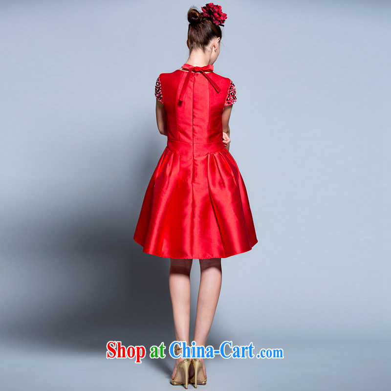 A yarn NEW GRAPHICS thin dress dress bridal toast clothing dress short, multi-color optional 20220300 red XL stock code 170 /92 A, a yarn, shopping on the Internet
