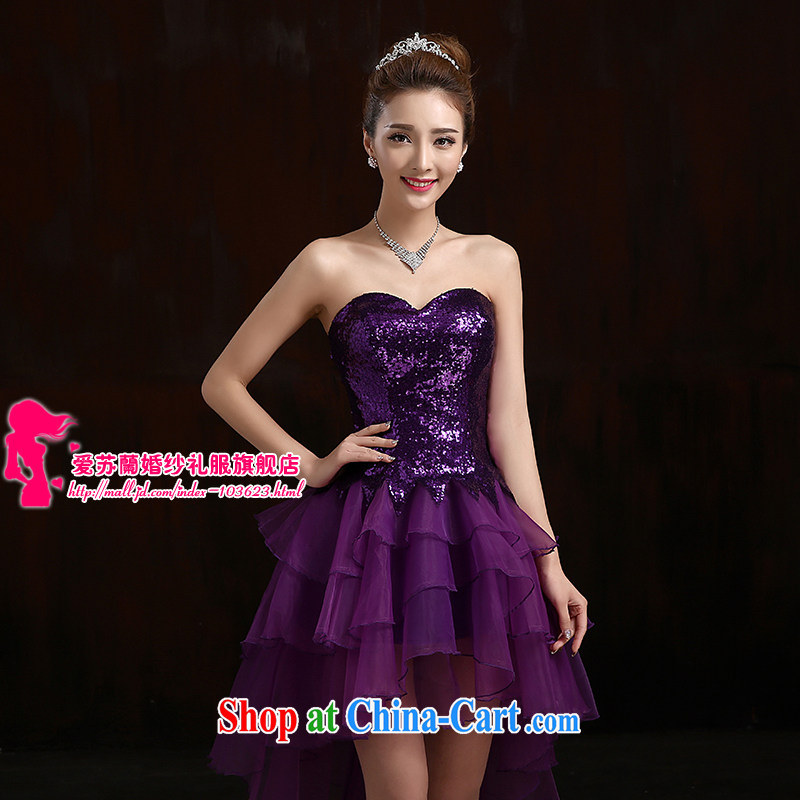 nice small dress bridesmaid dress Star Package shoulder dress uniform performance stage with the short, long, blue dress XXXL so Balaam, and shopping on the Internet