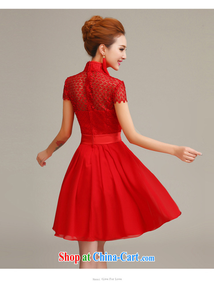 Time his small red dress 2015 new marriages, Short Package shoulder bows clothing lace bridesmaid dress dress summer L pictures, price, brand platters! Elections are good character, the national distribution, so why buy now enjoy more preferential! Health