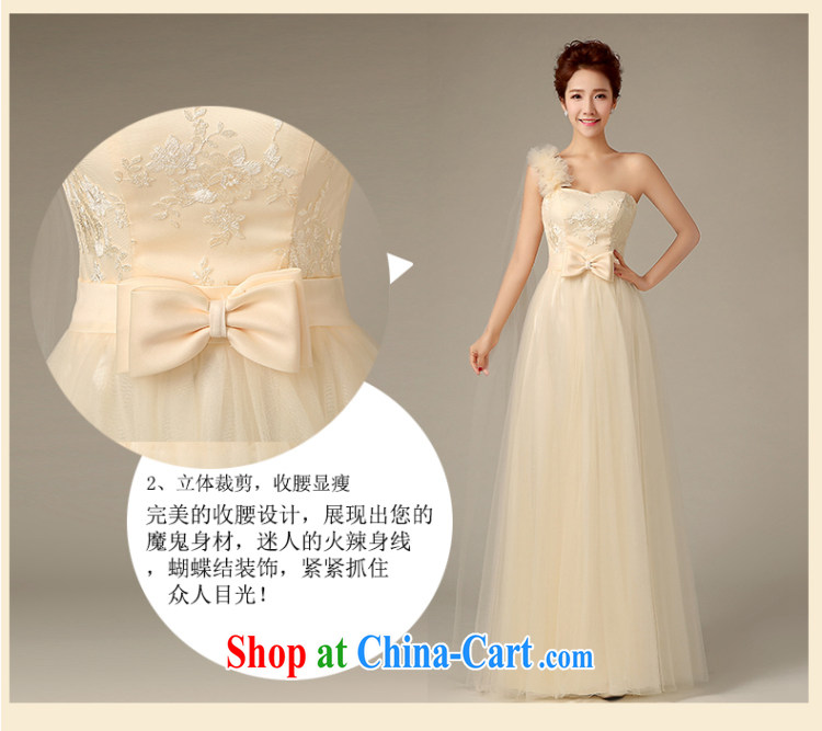 Sophie AIDS summer than new champagne color toast serving long single shoulder dress Korean style single shoulder cultivating bridesmaid's dress dresses evening dress champagne color XXL pictures, price, brand platters! Elections are good character, the national distribution, so why buy now enjoy more preferential! Health
