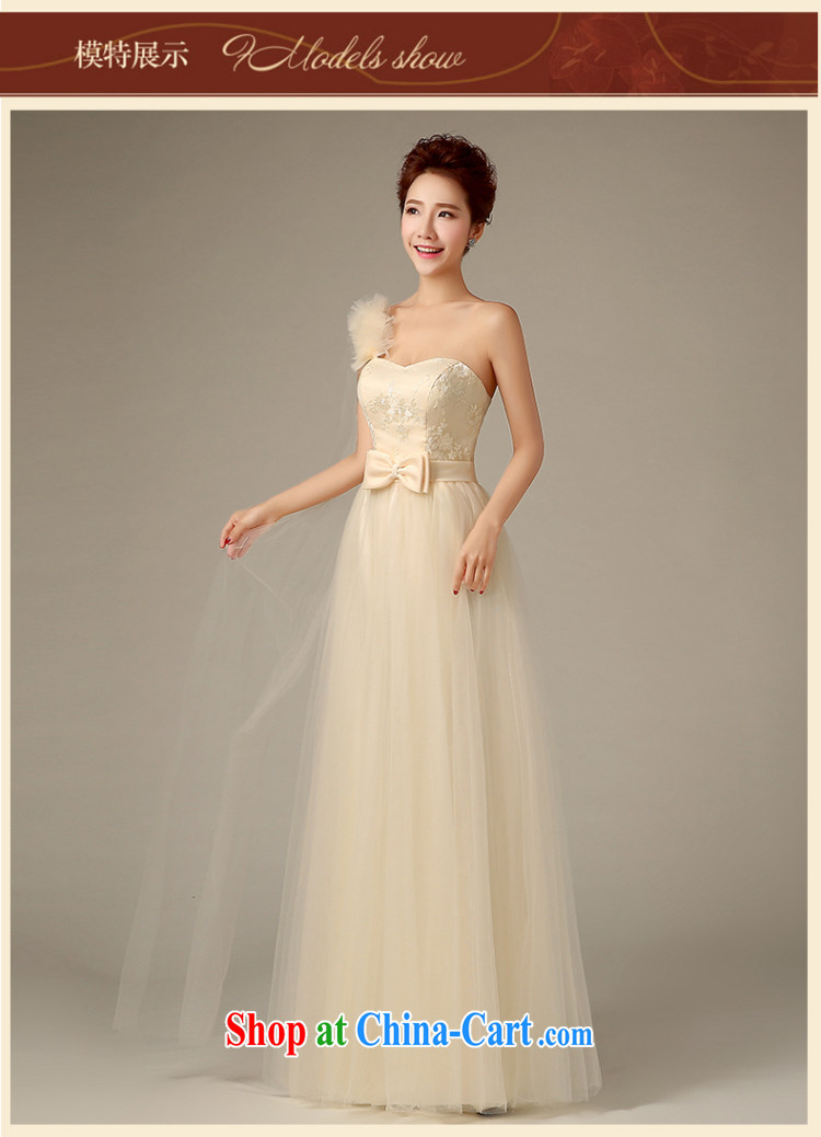 Sophie AIDS summer than new champagne color toast serving long single shoulder dress Korean style single shoulder cultivating bridesmaid's dress dresses evening dress champagne color XXL pictures, price, brand platters! Elections are good character, the national distribution, so why buy now enjoy more preferential! Health