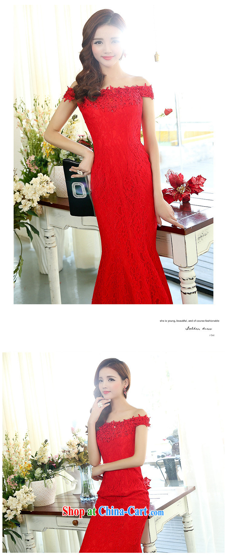 (The 2015 new women dress with a shoulder sleeveless-waist long dresses the wedding dress Evening Dress wedding dress red XL pictures, price, brand platters! Elections are good character, the national distribution, so why buy now enjoy more preferential! Health