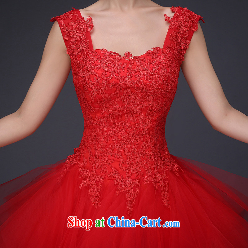 The Vanessa wedding dresses new Korean-style red lace short Meeting banquet dress bride wedding toast serving double-shoulder small dress dance dress female Red lace short dress tailored (final), the Vanessa (Pnessa), online shopping