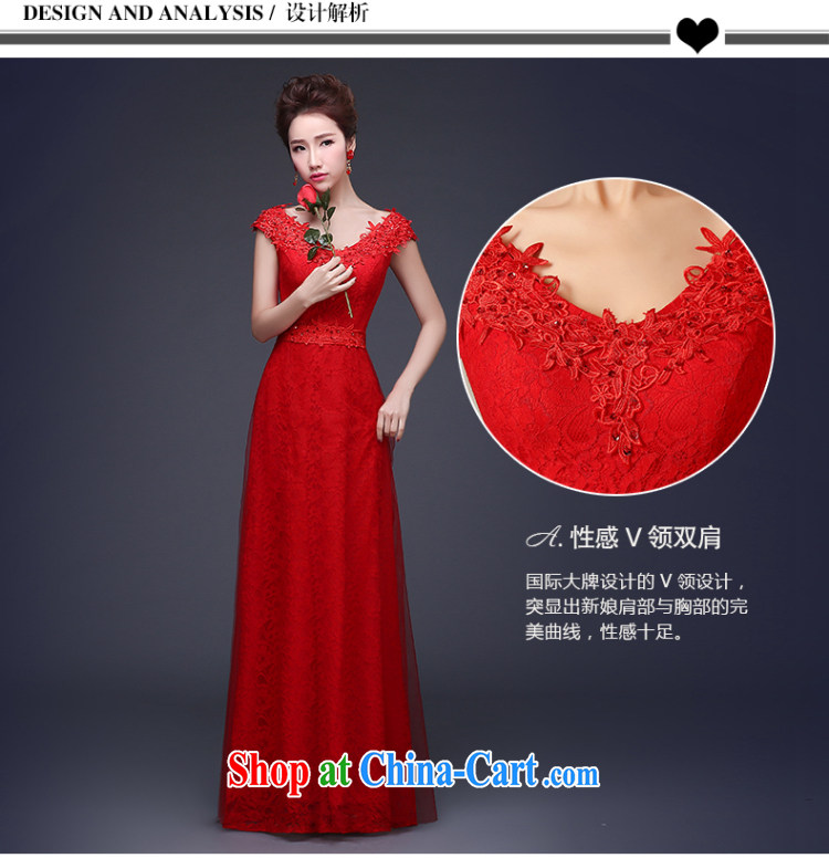The Vanessa bridal toast clothing stylish new banquet party Evening Dress red long wedding dress bridal wedding beauty shoulders dress girls red long marriage toast service tailored (final) pictures, price, brand platters! Elections are good character, the national distribution, so why buy now enjoy more preferential! Health
