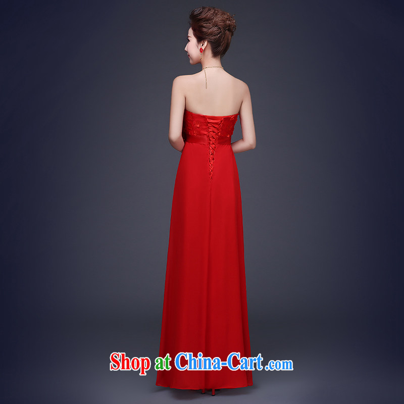 The Vanessa toast Service Bridal new bride wedding dress Red Beauty, toast wiped his chest cultivating party banquet dress graduation dress girls red long toast wedding dress tailored (final) and Vanessa (Pnessa), online shopping