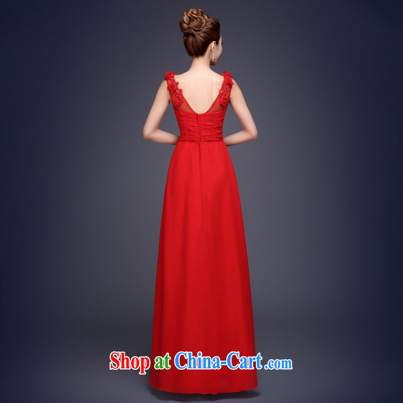 The Vanessa bridal toast serving New marriages and stylish banquet party red evening dress beauty Korean wedding dress long moderator dress female Red wedding toast serving long tailored (final), the Vanessa (Pnessa), online shopping