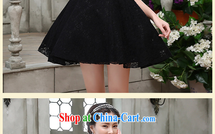 Honey, bride short dress 2015 new erase chest Princess lace shaggy dress bridesmaid clothing graphics thin Korean small black dress black XXL pictures, price, brand platters! Elections are good character, the national distribution, so why buy now enjoy more preferential! Health
