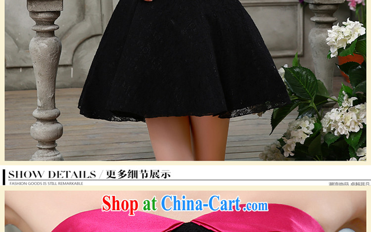 Honey, bride short dress 2015 new erase chest Princess lace shaggy dress bridesmaid clothing graphics thin Korean small black dress black XXL pictures, price, brand platters! Elections are good character, the national distribution, so why buy now enjoy more preferential! Health