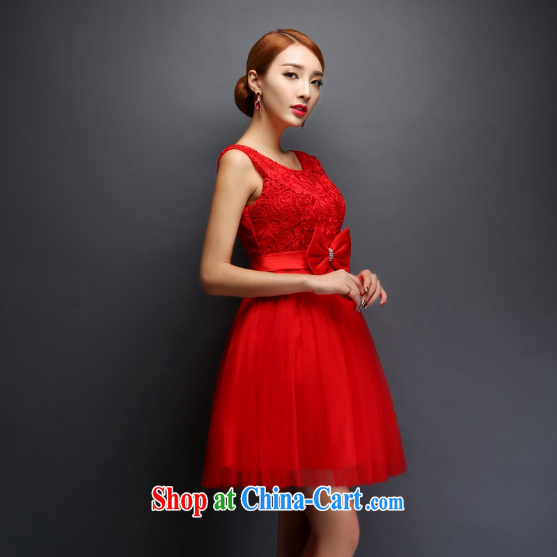 Love Life 2015 new lace a Field shoulder bows serving pregnant women short red shaggy dress beauty graphics thin wedding dress red M, love life, and shopping on the Internet