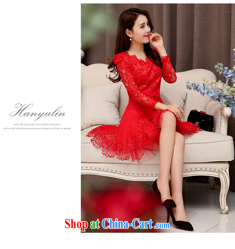 Cayman commercial silk dresses, dresses 2015 spring Korean fashion style red bridal wedding dress back door toast bridesmaid dress dresses red XXL pictures, price, brand platters! Elections are good character, the national distribution, so why buy now enjoy more preferential! Health