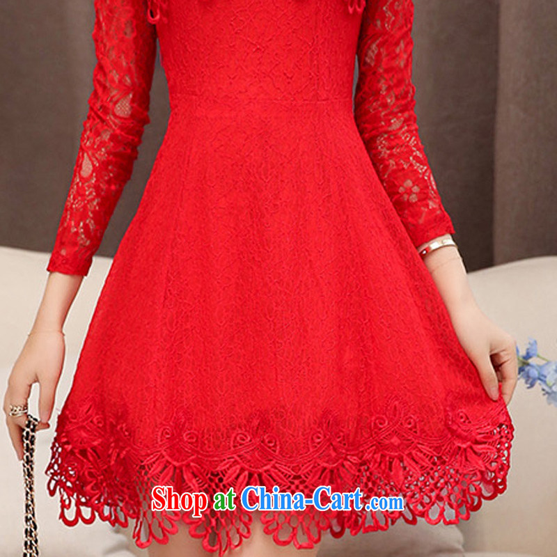 Cayman commercial silk gift dress dresses Evening Dress 2015 new style performances wedding banquet evening dress dress bridesmaid clothing wedding lace dresses dress female Red XXL, Cayman business, gift, shopping on the Internet