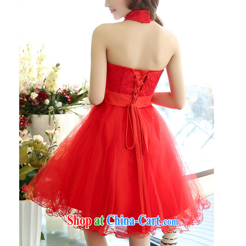 Cayman commercial silk dresses, dresses, with new 2015 wedding dresses Style Standard bridal toast back to door service presided over marriage bridesmaid dress is also canopies canopy skirt red XL, business, gift, shopping on the Internet