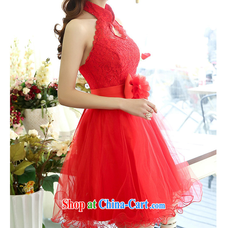 Cayman commercial silk dresses, dresses, with new 2015 wedding dresses Style Standard bridal toast back to door service presided over marriage bridesmaid dress is also canopies canopy skirt red XL, business, gift, shopping on the Internet