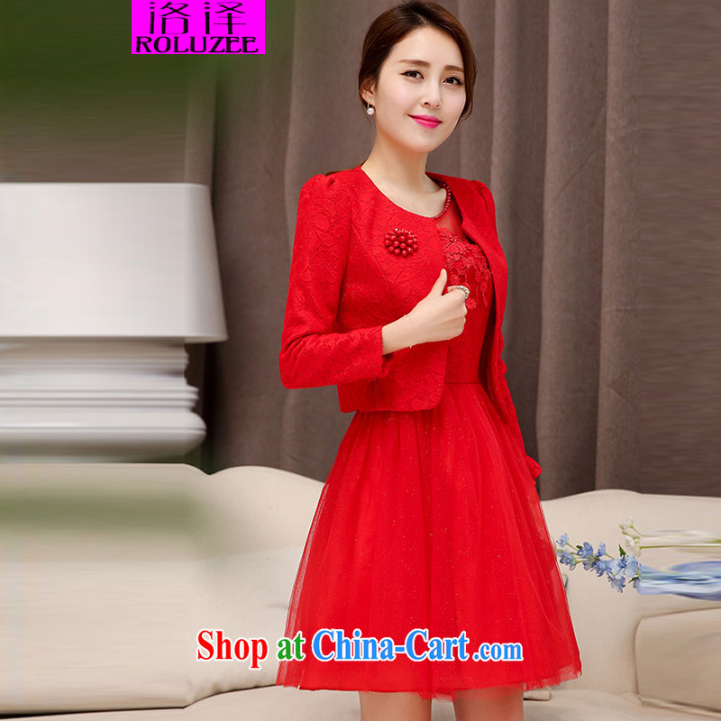 Los Angeles spring new dresses bridal gown bridesmaid dress style beauty dresses dress small jacket two piece set with female Red XXL, Los Angeles (ROLUZEE), online shopping
