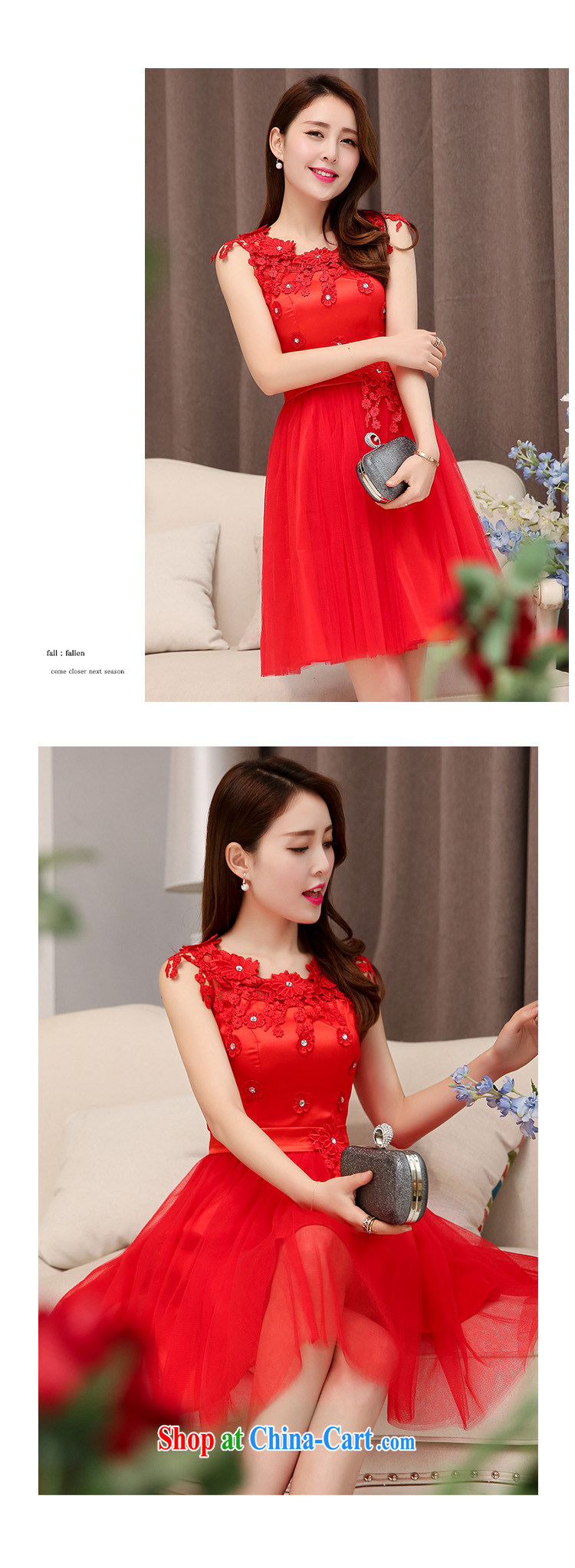 Los Angeles spring 2015 new dresses bridal gown bridesmaid dress manual flowers lace stitching elegance beauty dress dresses red XXL pictures, price, brand platters! Elections are good character, the national distribution, so why buy now enjoy more preferential! Health