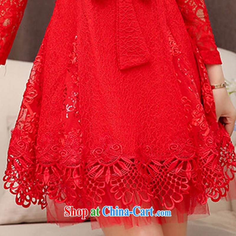 Los Angeles 2015 new bride bridesmaid toast wedding dress lace stitching beauty dresses dress red XXL, Los Angeles (ROLUZEE), shopping on the Internet
