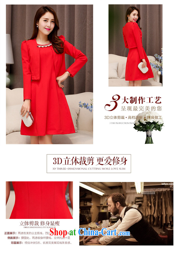 Arrogant season autumn 2015 new large red bride fitted dresses marriage back door bows dress beauty red skirt two piece red L pictures, price, brand platters! Elections are good character, the national distribution, so why buy now enjoy more preferential! Health