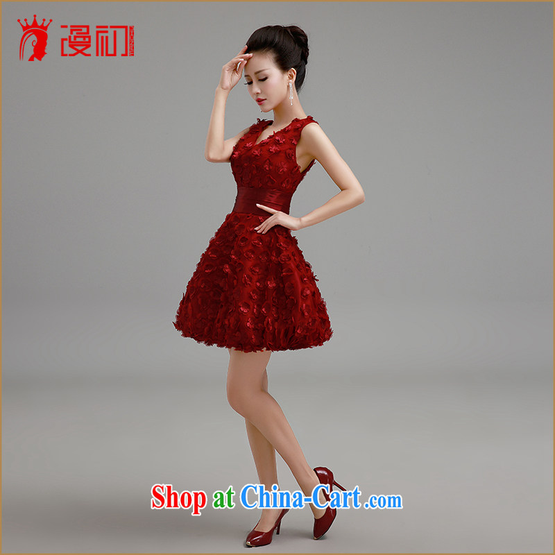 Early definition 2015 new dress marriage red shaggy dress stylish bridesmaid serving the wedding dress bridal toast serving red dress L, diffuse, and shopping on the Internet